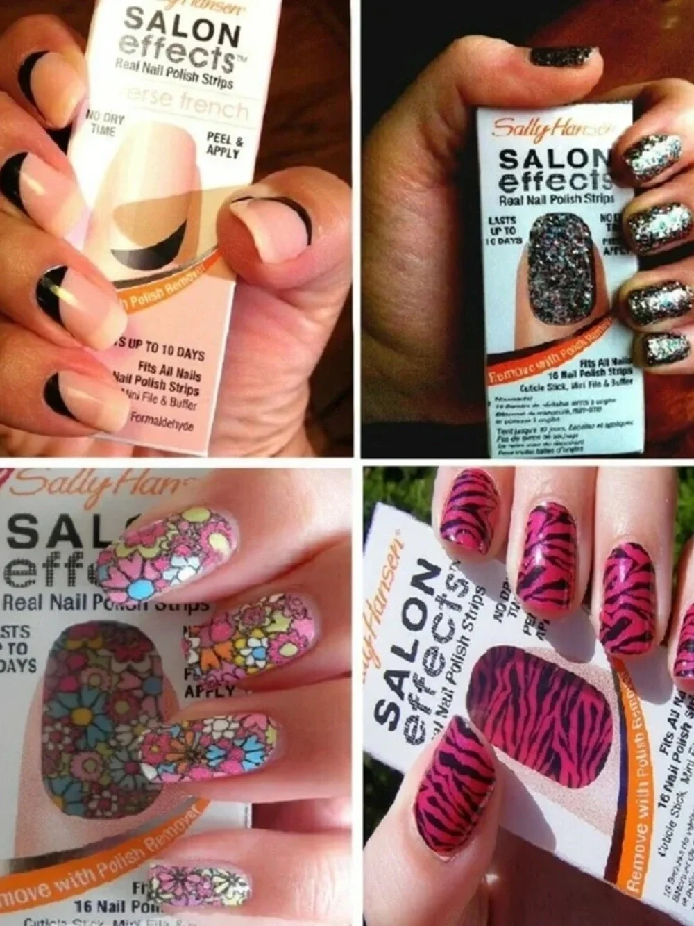 Sally Hansen Salon Effects Real Nail Polish Strips Hear Me Roar! 570